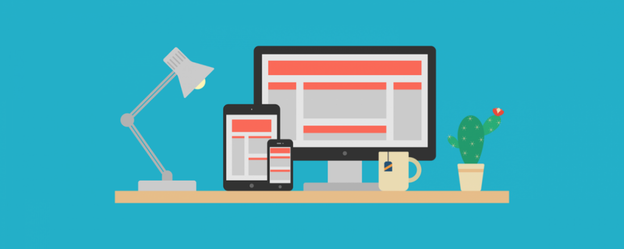 Graphic of computer and mobile devices