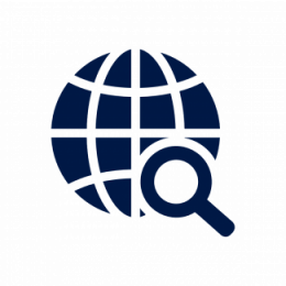 Icon with globe