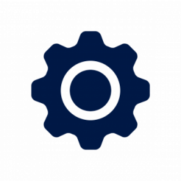 Icon with cogwheels