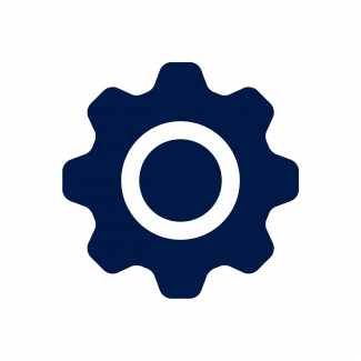 Icon with cogwheels
