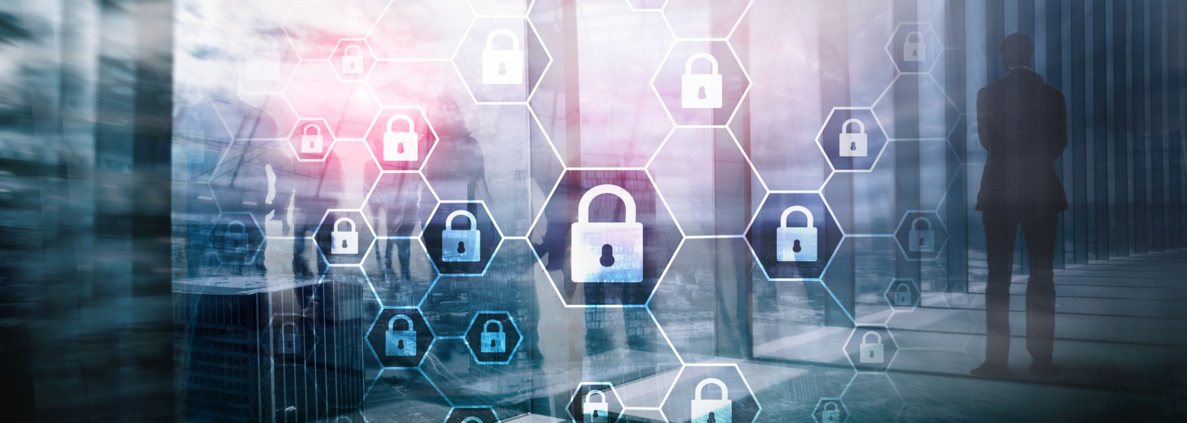 Abstract background with locks visible