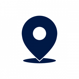 Icon with map location pin