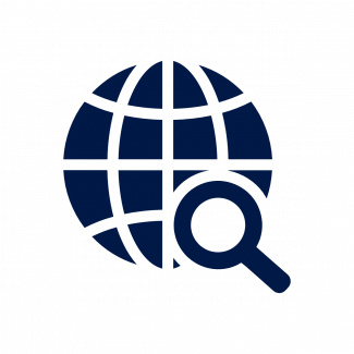 Icon with globe