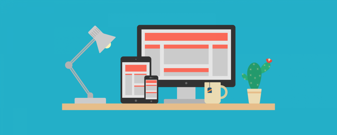Graphic of computer and mobile devices